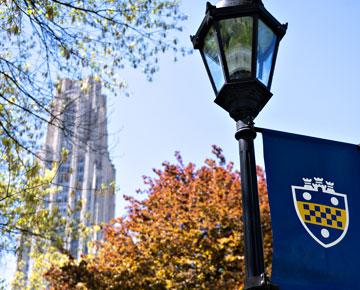 Lampost banner with the Cathedral in the background